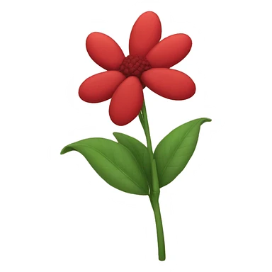 red flower sticker