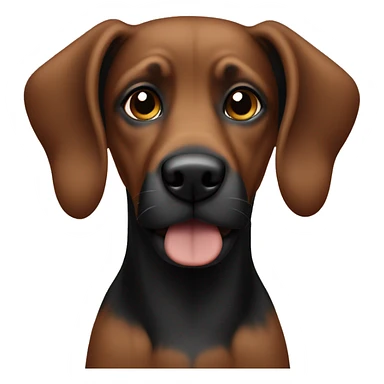 Brown and black dog with floppy ears sticker