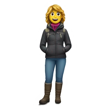 une femme sur une montagne sticker