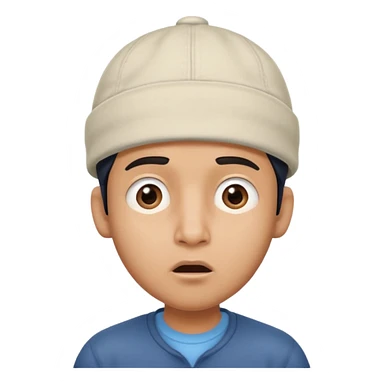  Fait un jeune indien pas trop beau avec un léger surprise un double menton et une casquette sur la tete sticker