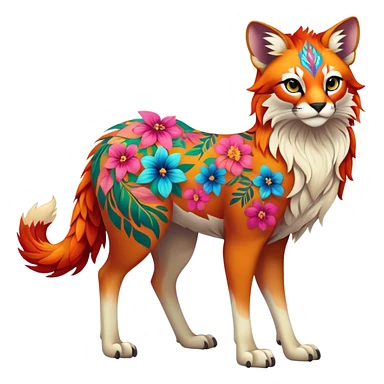 Multicolored floral exotic Falvie-Fionbri, full body sticker