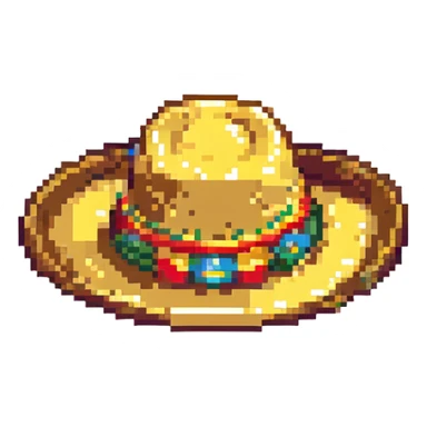 pixel art sombrero vueltiao colombiano emoji sticker
