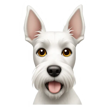 white terrier with longer upright ears sticker