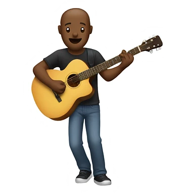 A man playing guitar sticker