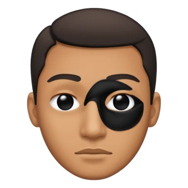 Man with patch over his eye sticker