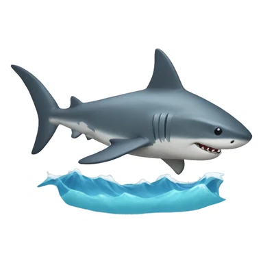 shark riding with a fade brown hair sticker