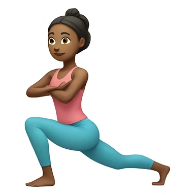 Yoga emoji in lunge sticker