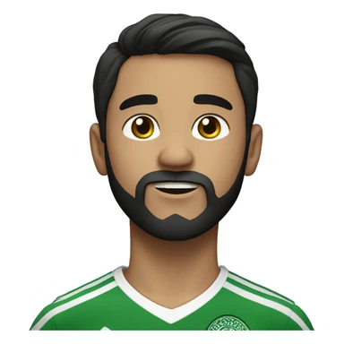 Boy dark hair with beard wearing Celtic shirt  sticker