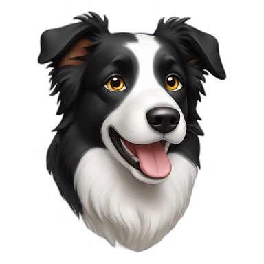 cute border collie sticker