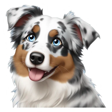 Blue eyed blue Merle Australian shepherd  sticker