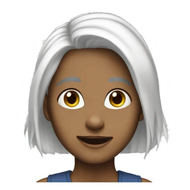 The girl with white hair is delighted sticker