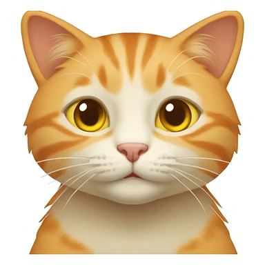light orange cat, full body, front view sticker