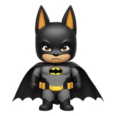 Fox dressed as batman sticker