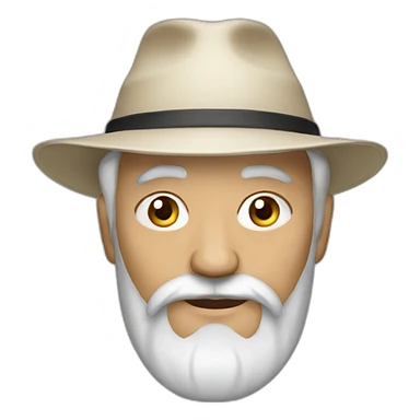 old jew with Central Asian cap sticker