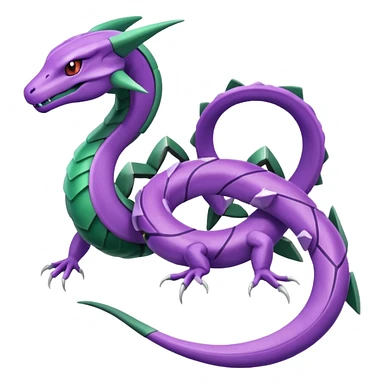 Pokemon legendary purple and cian crystal rayquaza sticker