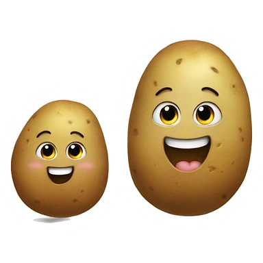 one girl potato and one boy potato holding hands sticker