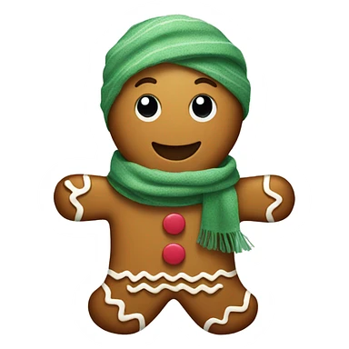 Gingerbread man wearing a scarf  sticker