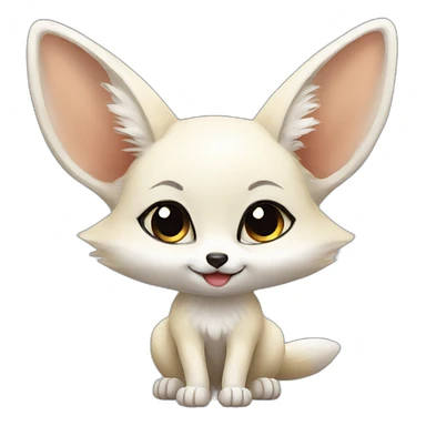 white-fennec-cute-baby sticker