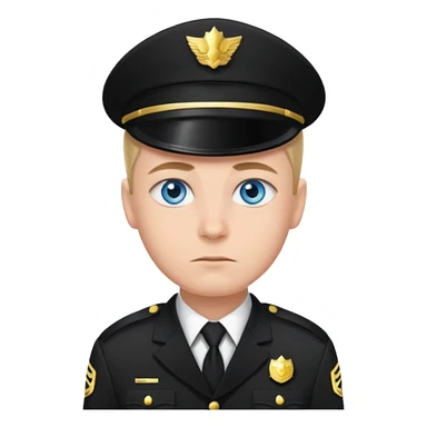 Sergeant ,blue eyes black uniform sticker