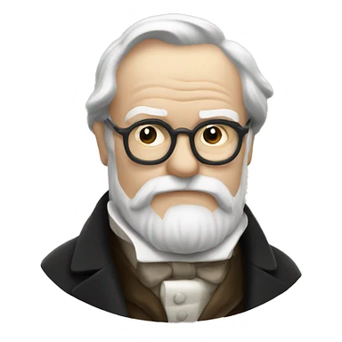 Victor Hugo writing sticker