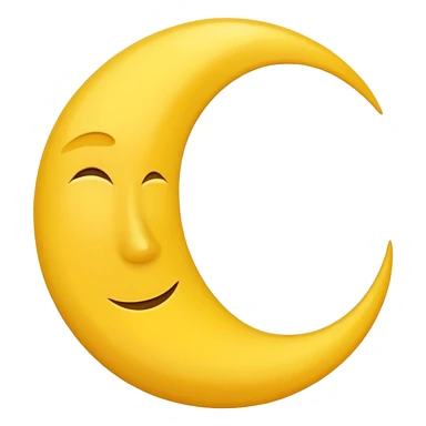 yellow half moon sticker