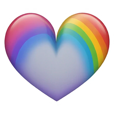 rainbow heart sticker