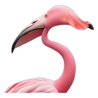Flamant rose avec corps de rhinocéros sticker