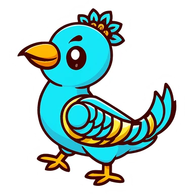 Chimu goldwork jewelry with bird motif sticker