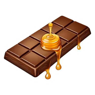 chocolate bar with honey on top sticker