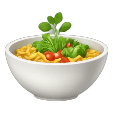 Vegetarian food in a bowl sticker
