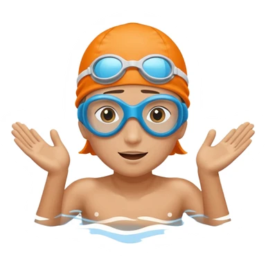 swimmer  in swimming pose sticker