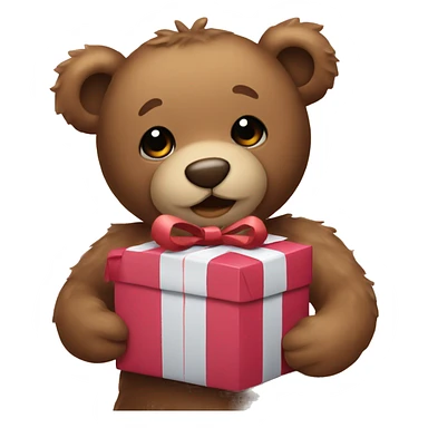 Teddy bear holding presents  sticker