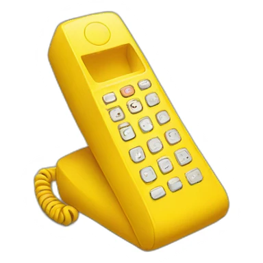 Yellow phone sticker