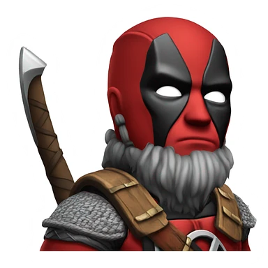 Deadpool Viking costume sticker