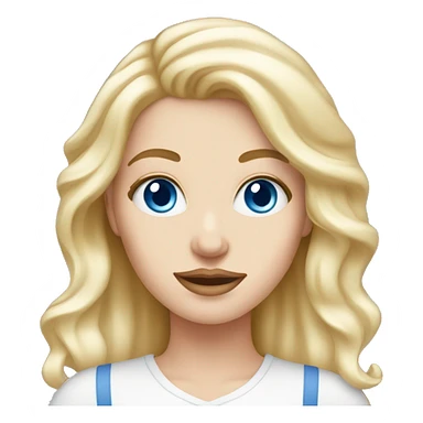 white girl with blue eyes applying cream on face sticker