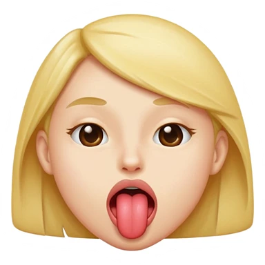 Tongue sticking out to side  sticker