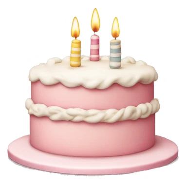 Vintage, detailed, Birthday cake, light pink sticker
