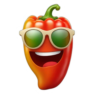 Pepper in sun glasses sticker