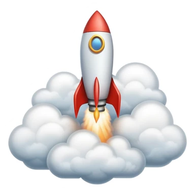 rocket coming out of the smoke sticker
