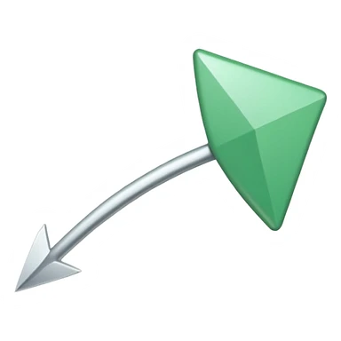 white simple arrow up sticker