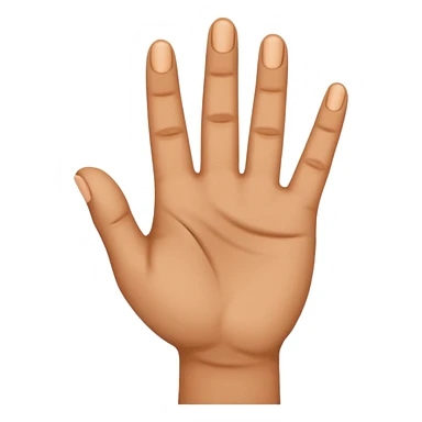 Emoji hand making the letter W in sign language sticker