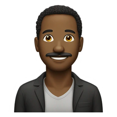 black man with under the nose mustache sticker