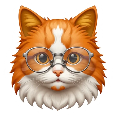  cat with glasses sticker