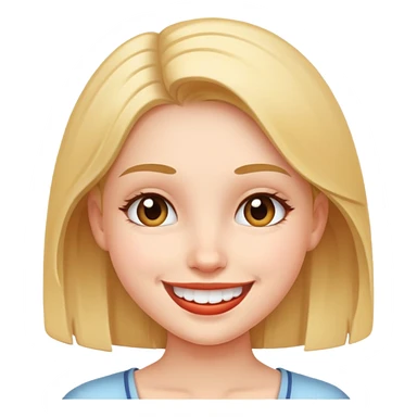 A girl with smile sticker