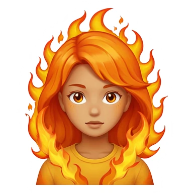 girl on fire sticker