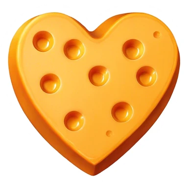 Heart made of cheese sticker
