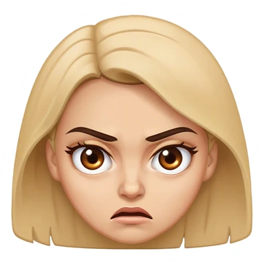 rosa claro, mulher revirando os olhos brava sticker