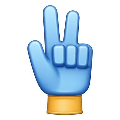 blue foam finger sticker