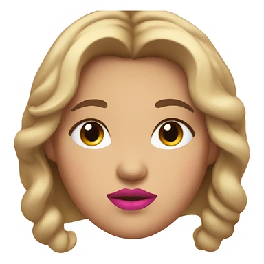 A fat gurl with browen light hair and beautiful browen eyes and a pink lips and pink cheeks  sticker