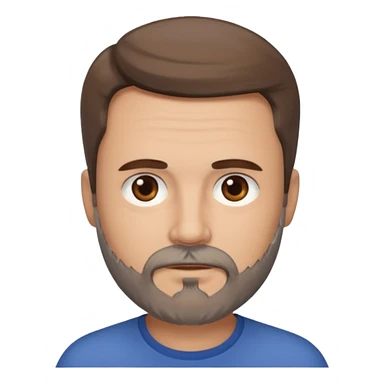 MALE, BROWN HAIR, GREY GOATY BEARD sticker